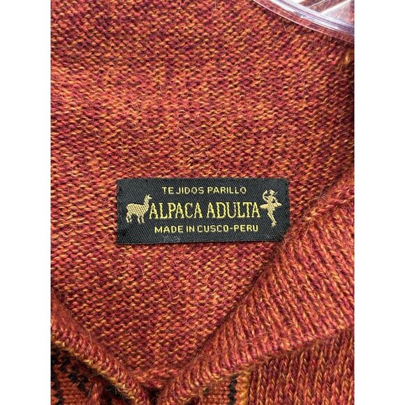 Alpaca Adulta Sweater Pullover Hoodie Alpaca Wool Small Medium Made In Peru - Picture 5 of 5